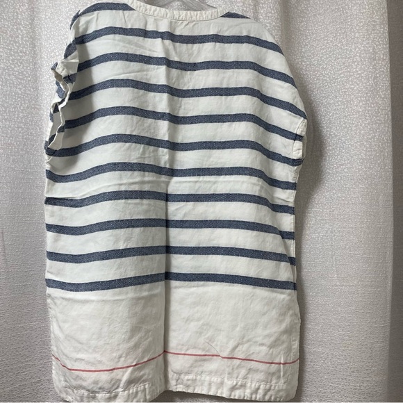 Athleta Women’s Navy and White Striped V-Neck Tunic Coverup Dress Size Large - Picture 3 of 13